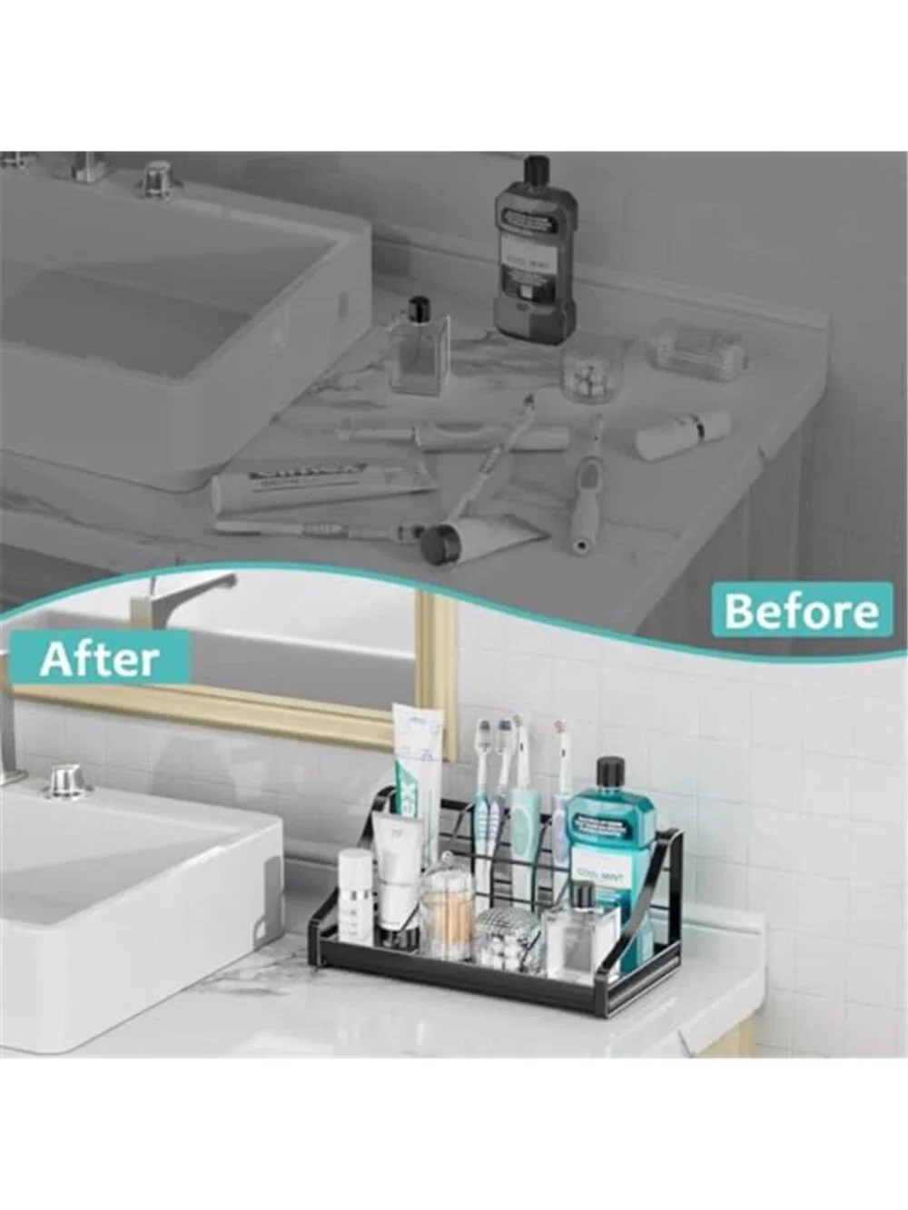 Diatomaceous Earth Toothbrush Holder Bathroom Organizer Sink Counter Storage